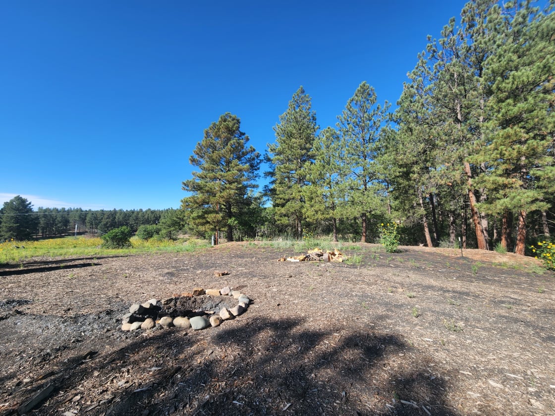 Fire ring on the property 