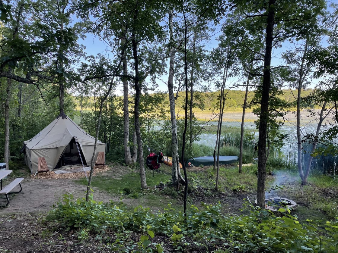 Hay Lake Safari Tent and Hammocks