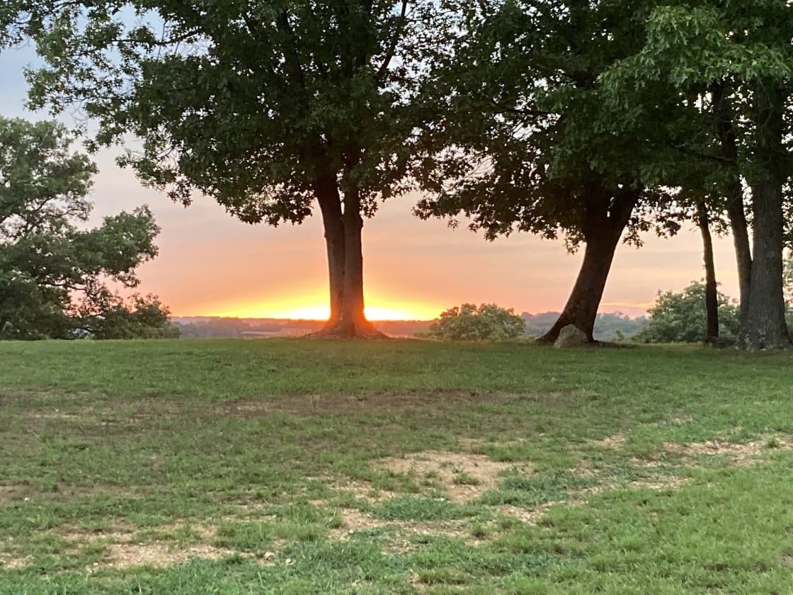 A view of the sunset from the camp area.