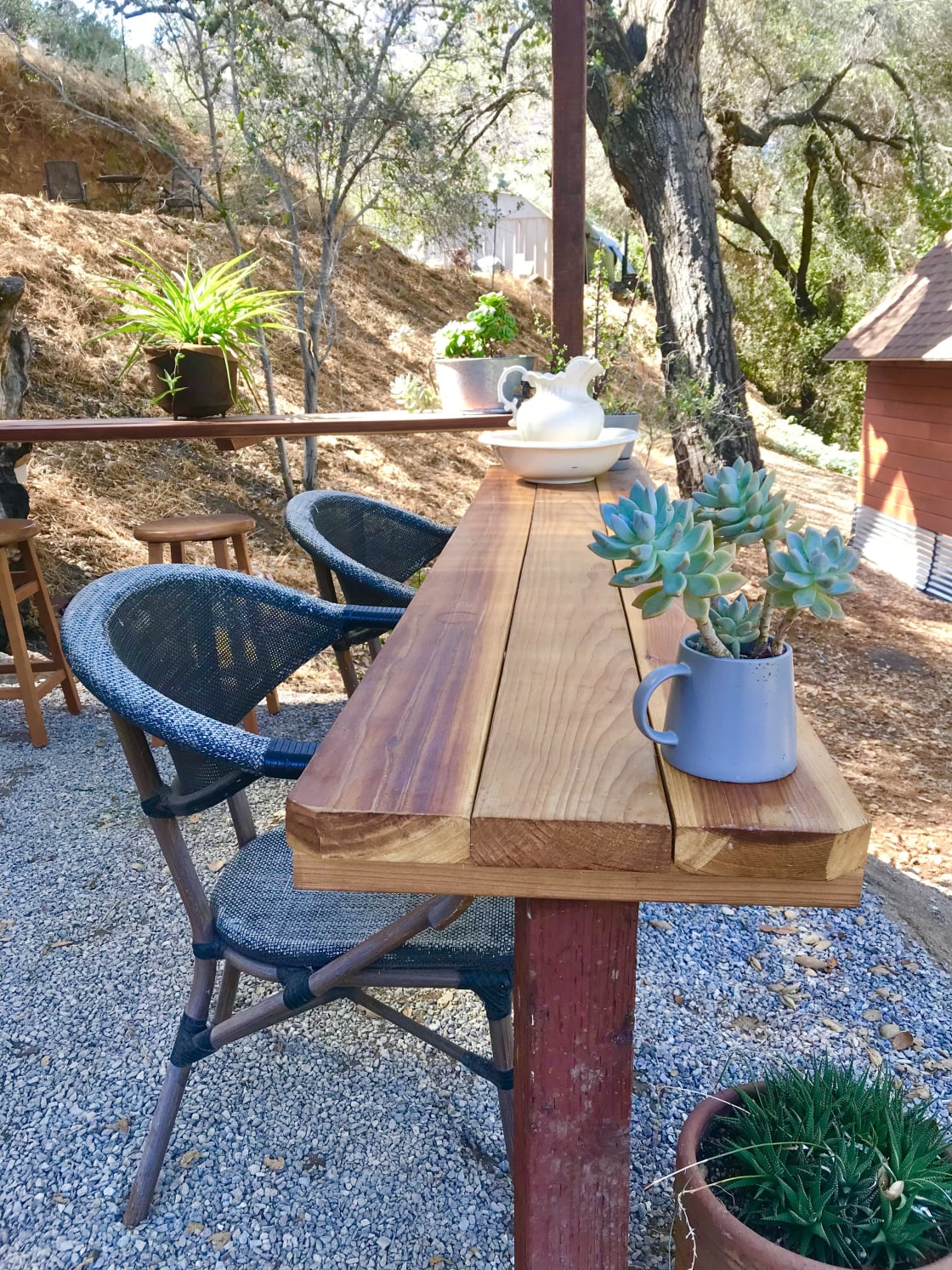 Seating in the outdoor kitchen