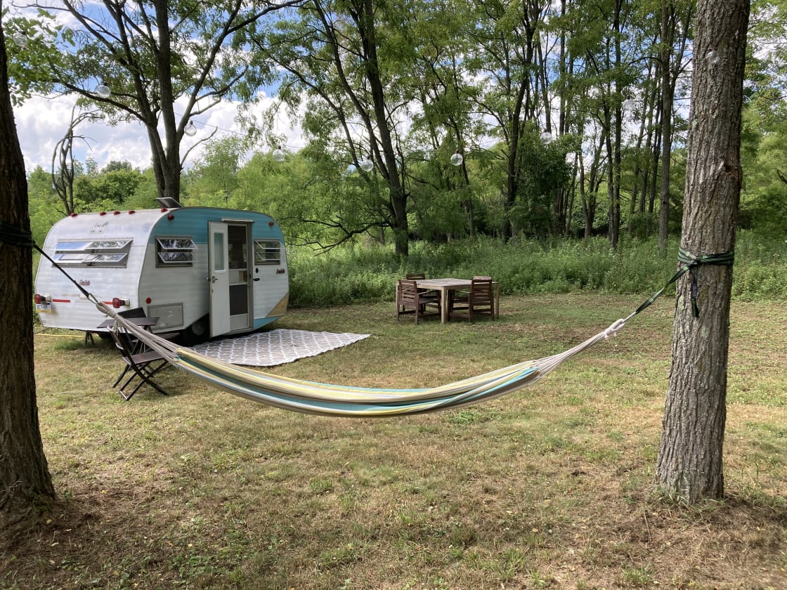 Relax in the hammock and enjoy the variety of wildflowers and wildlife around the campsite.