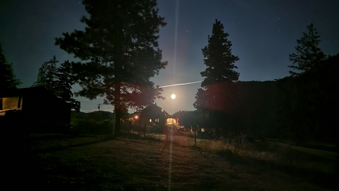 Moon rise over the hosts house