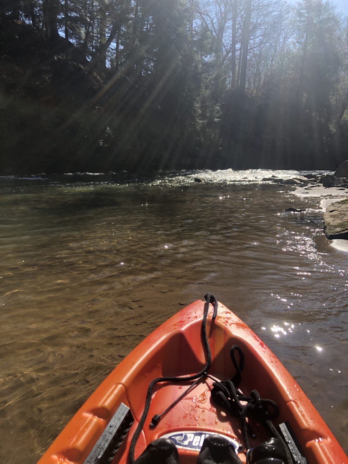 Kayaking on beaver creek next to our property