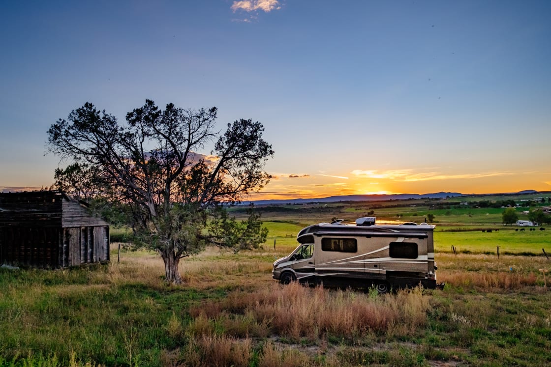 Sunset views from our vansite