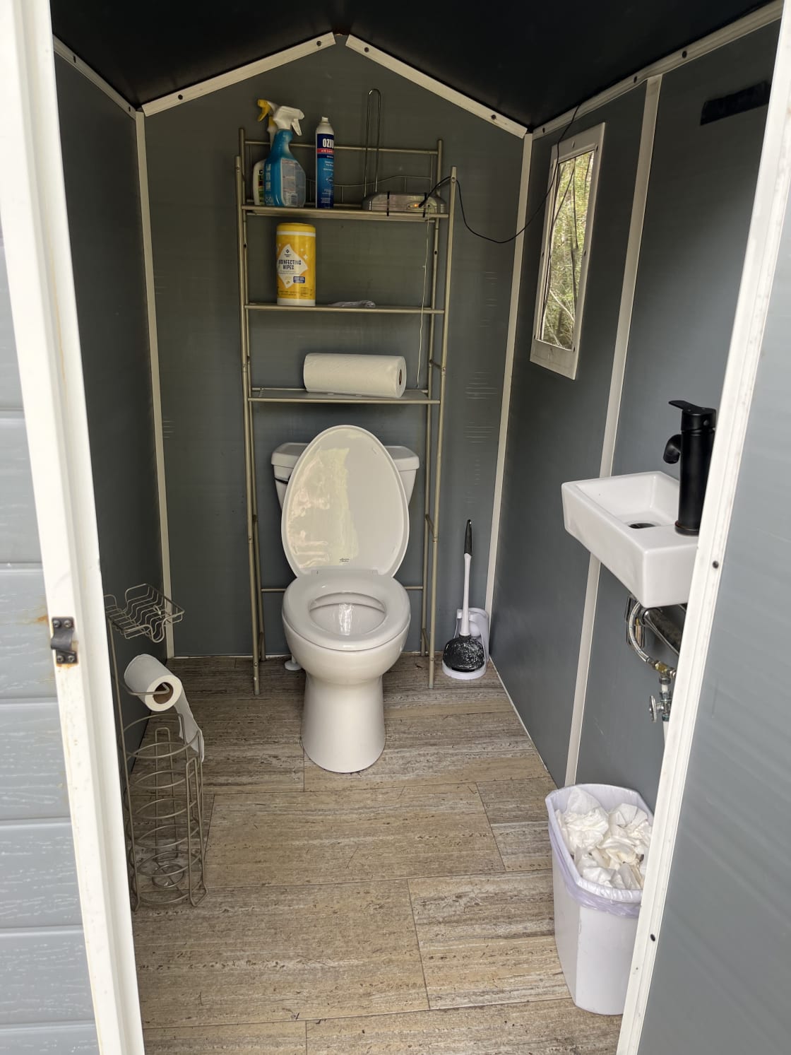 Private toilet and sink