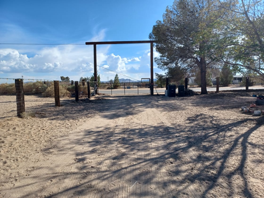 Entrance gate big enough for largest RVs. Property fully fenced.