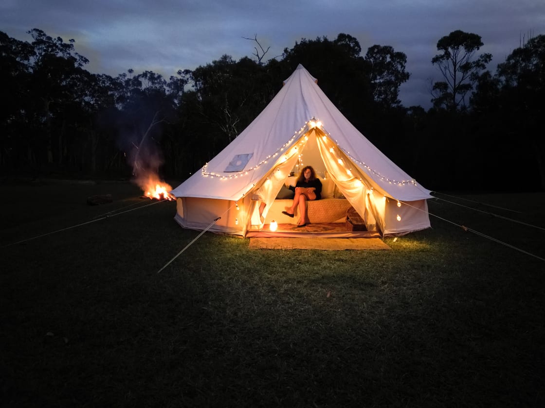 the very comfortable bell tent