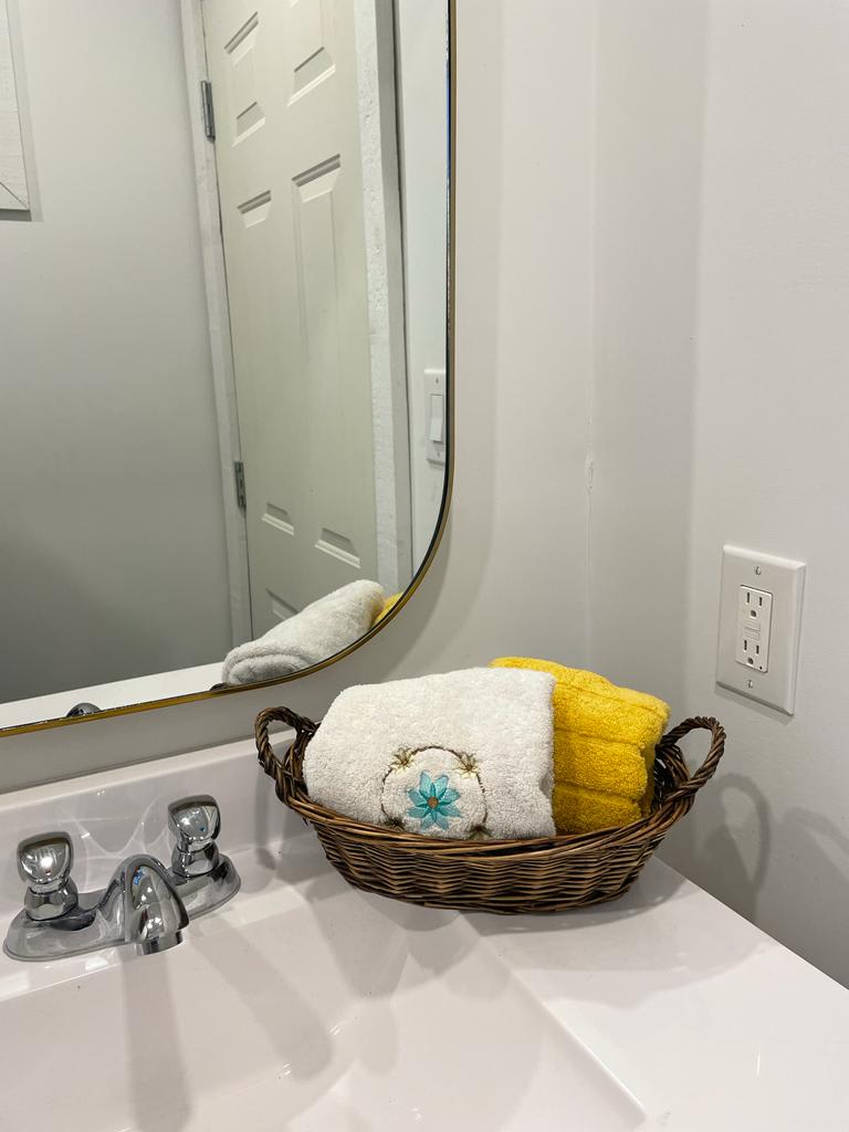 We also provide face towels in the bathroom, for our guests. 