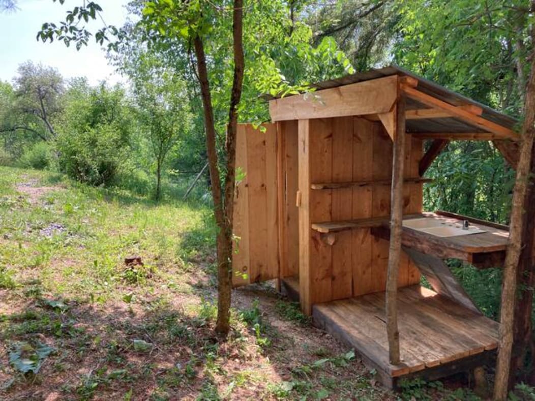 Outdoor Washing area/composting toilet