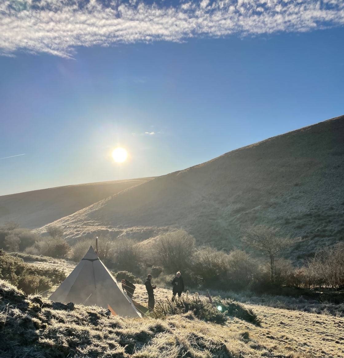 Wild camping at Emmetts on Exmoor