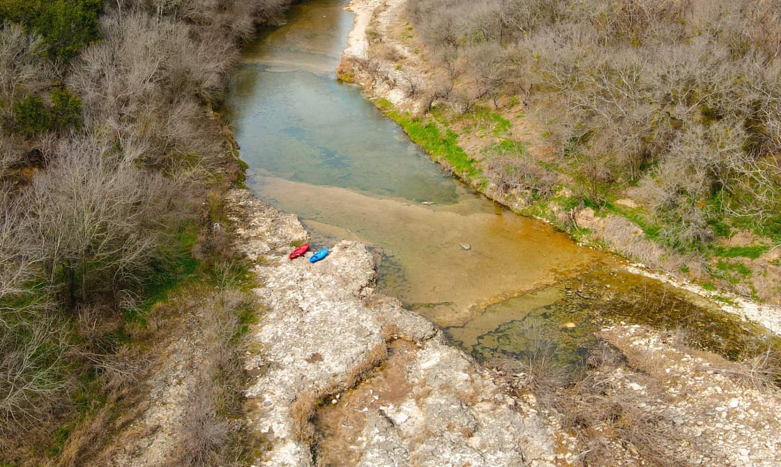 River with kayaks