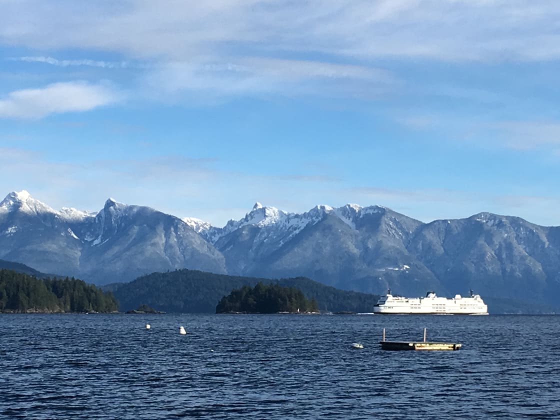 Ferry ride Vancouver to Sunshine Coast