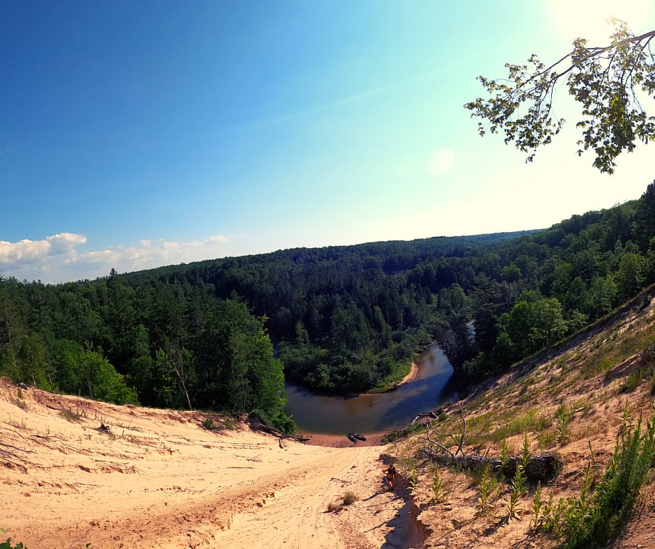 One of the best overlooks one the Pine River - the sand dune located between Peterson and Low Bridge