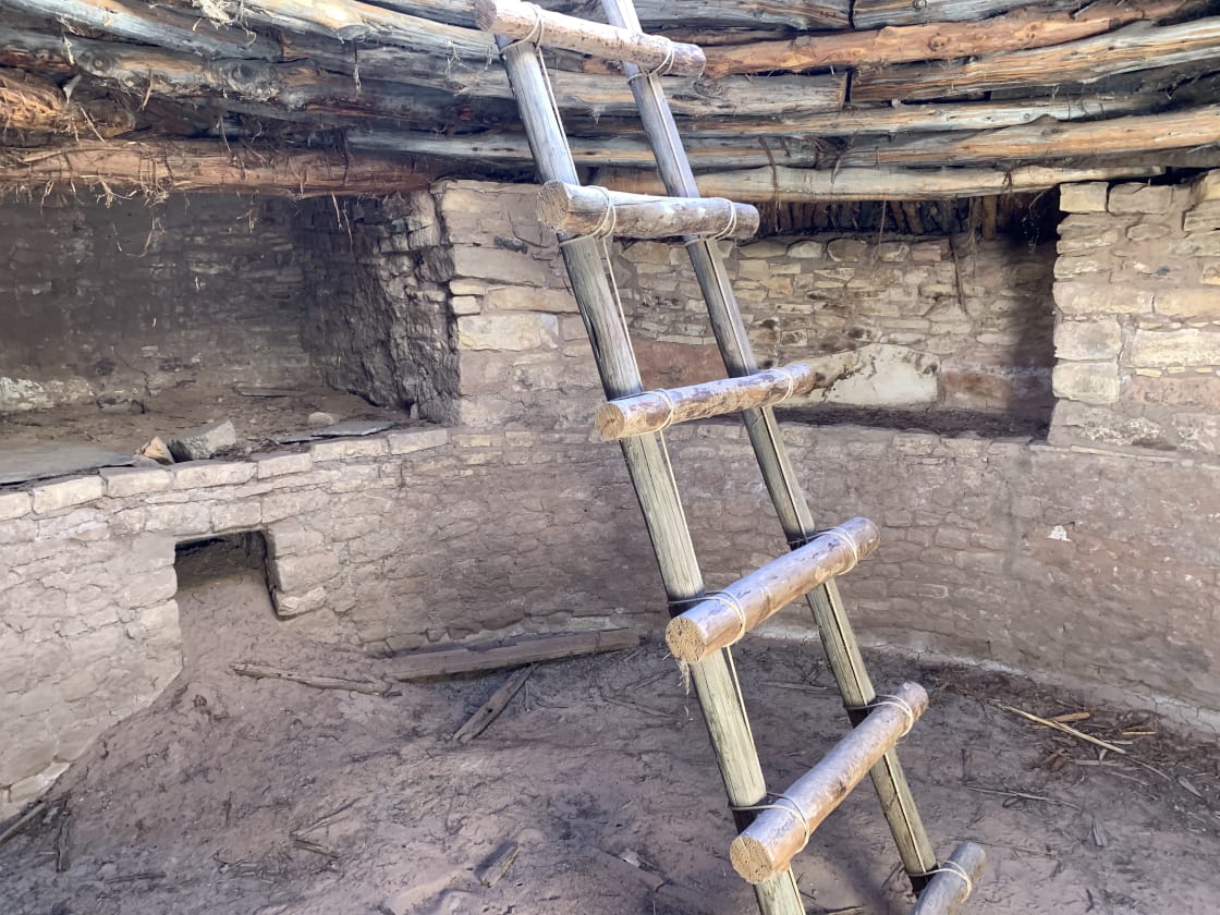One of two kivas on the property dating from the mid-Pueblo II to mid Pueblo III periods (ca. AD 980-1225). You are welcome to climb down inside. 
