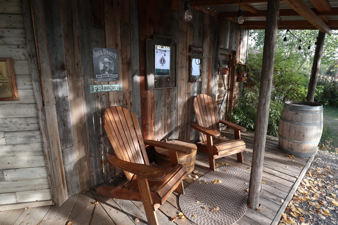 The Adirondack chairs for relaxing