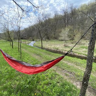 Enjoy the hammock on the river bank