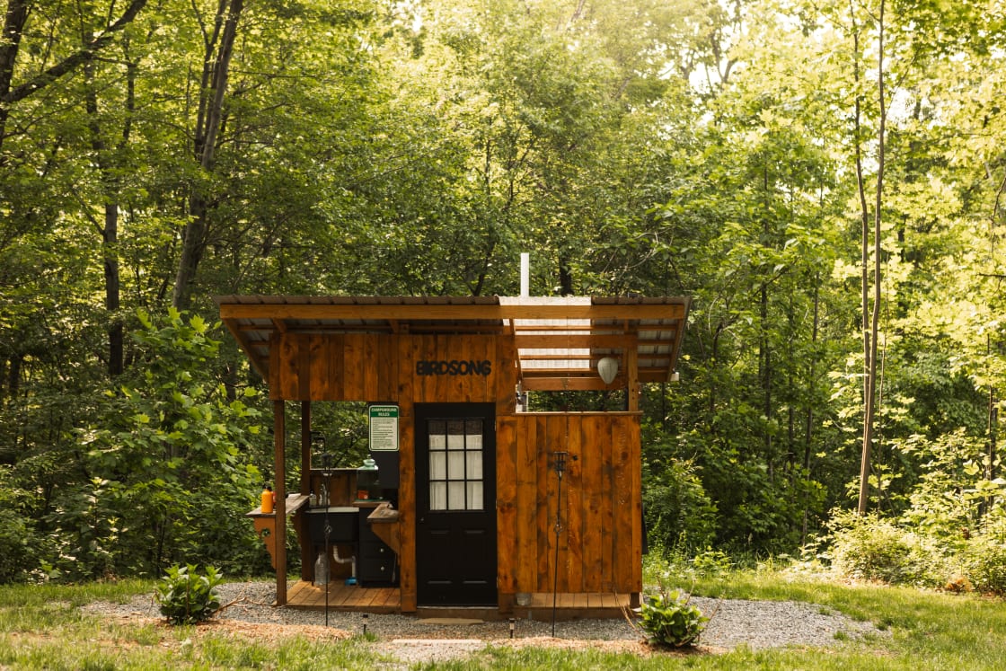 bathhouse with outdoor kitchen 