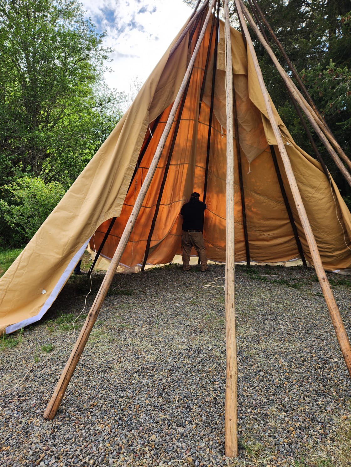 Soon the 20' Tipi will be available to Campers to rent