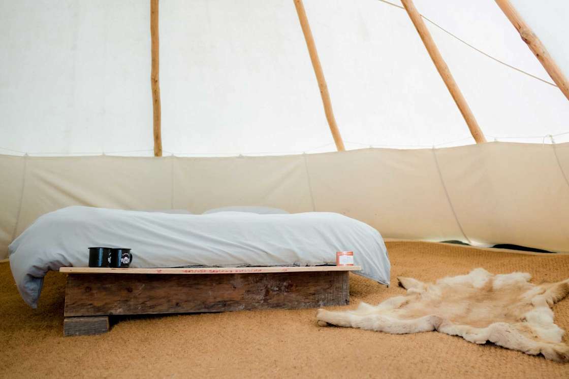 Inside our tipis