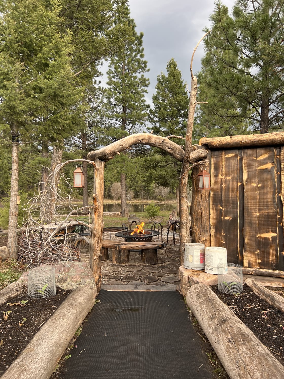Shared fire pit area