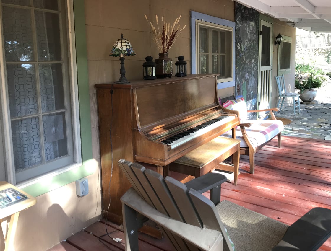 Yes, there's a piano on the front porch waiting to be played