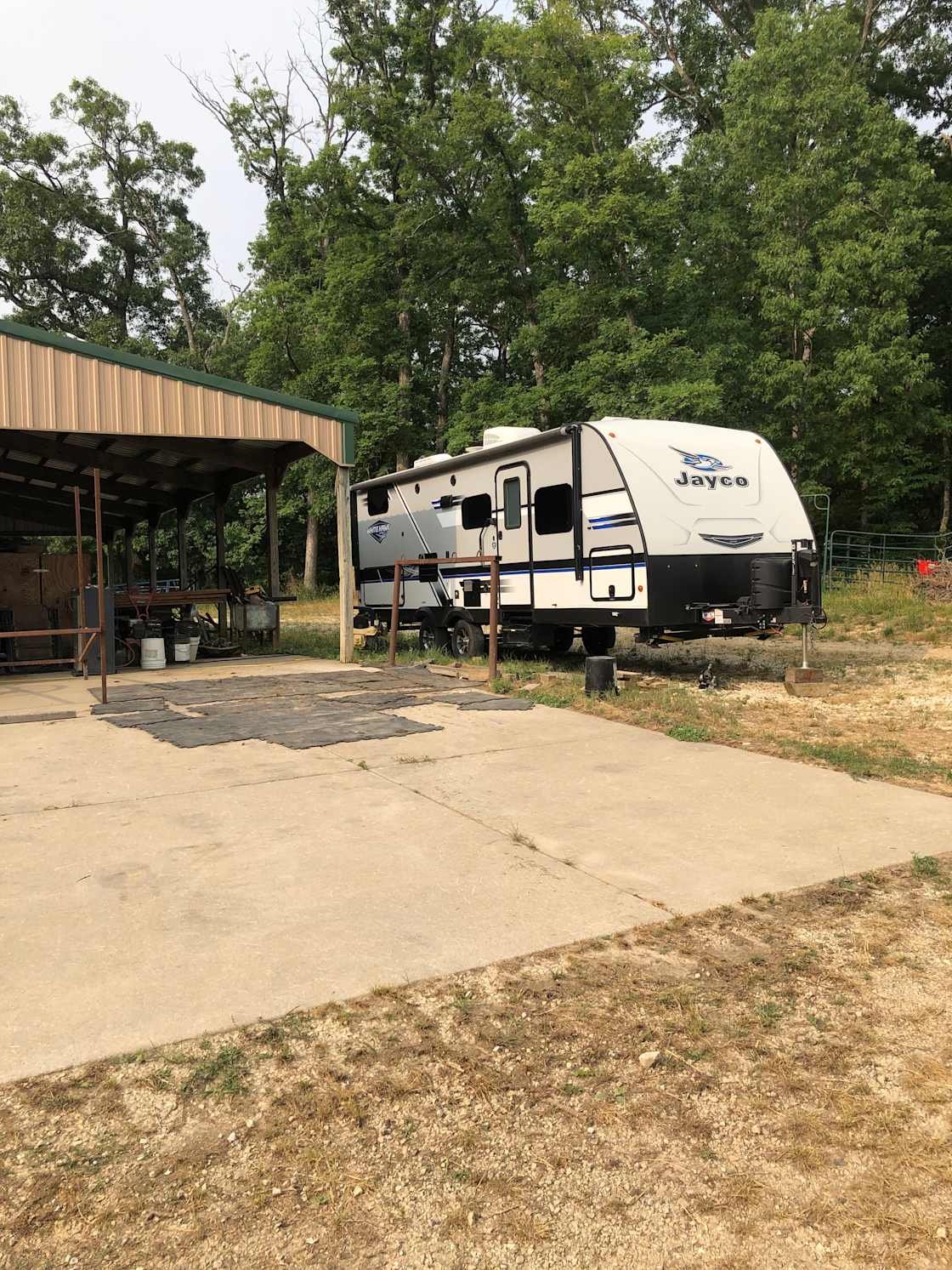 Barn-side camping