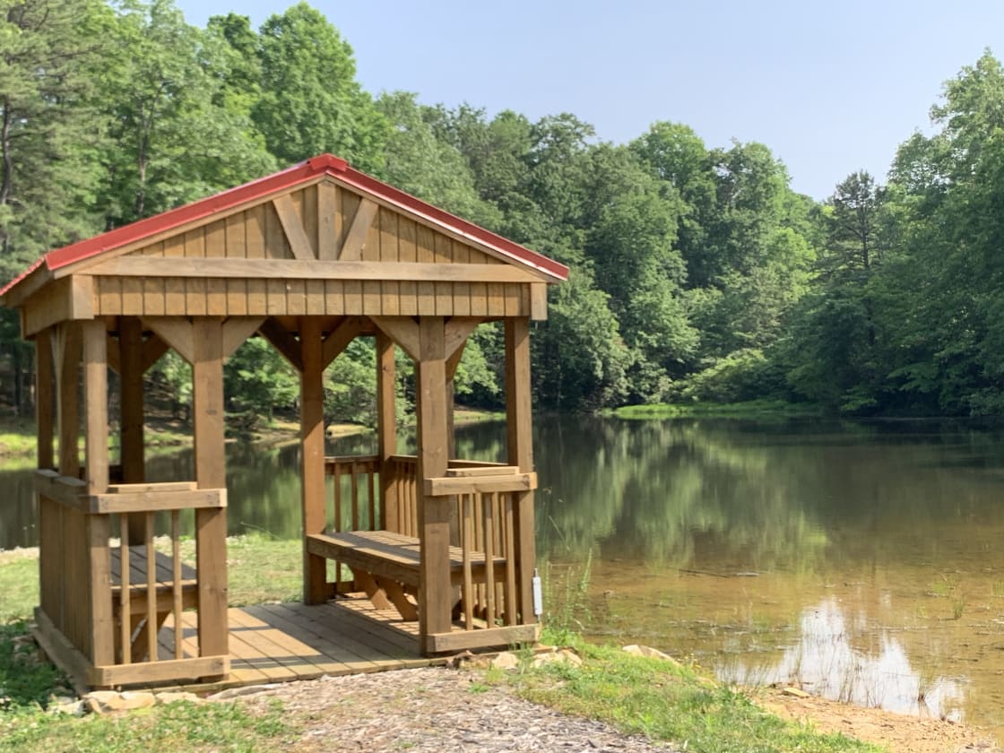 Holiday Lake gazebo (not viewable from campsite)