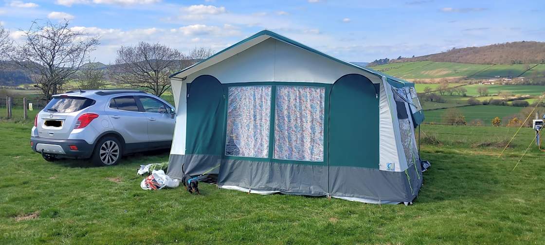 Large Trailer tent pitch