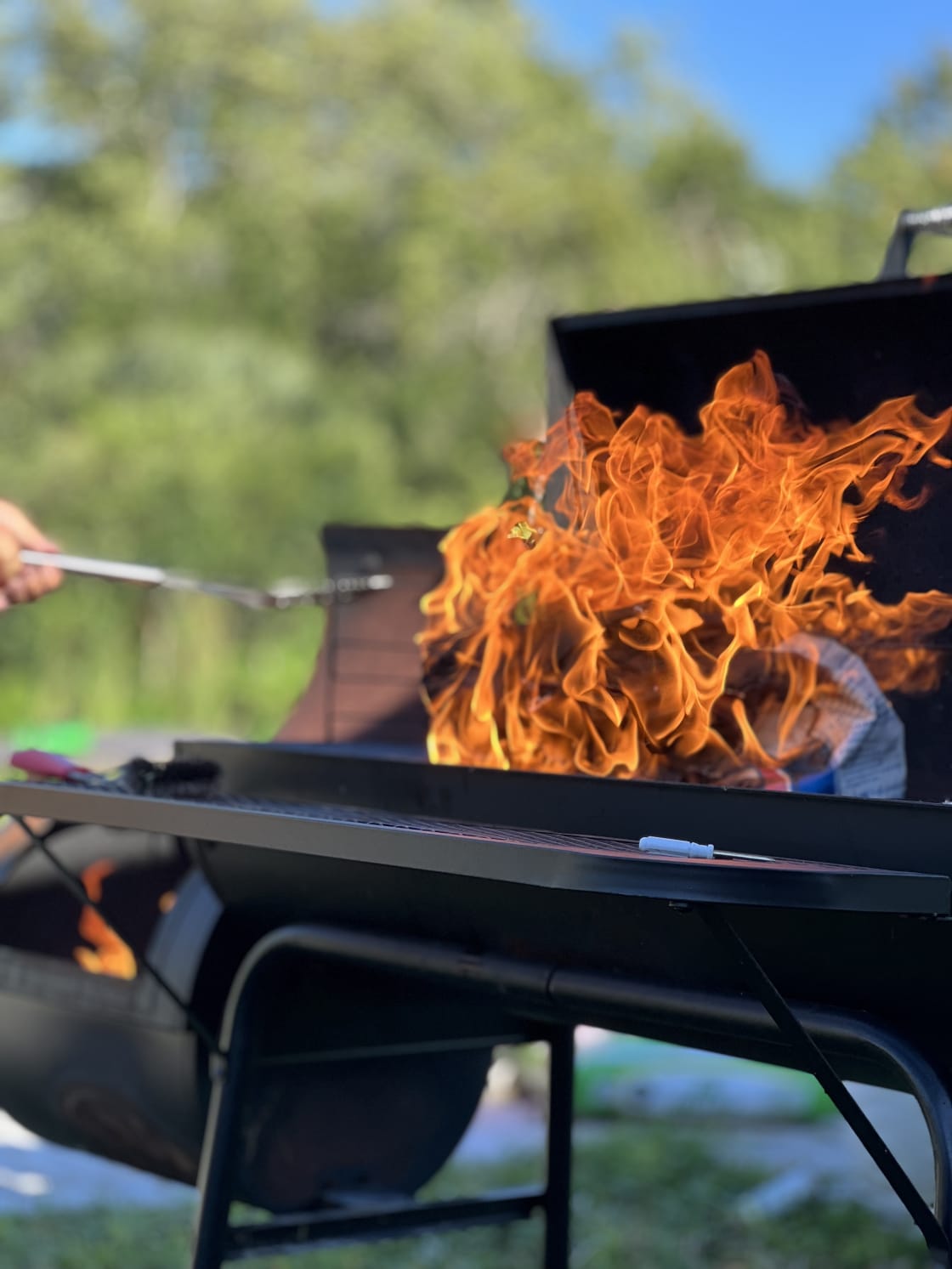 pack a grill or cook over an open fire