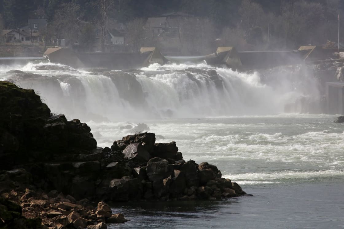 Willamette Falls are the 2nd largest waterfalls by volume in the USA