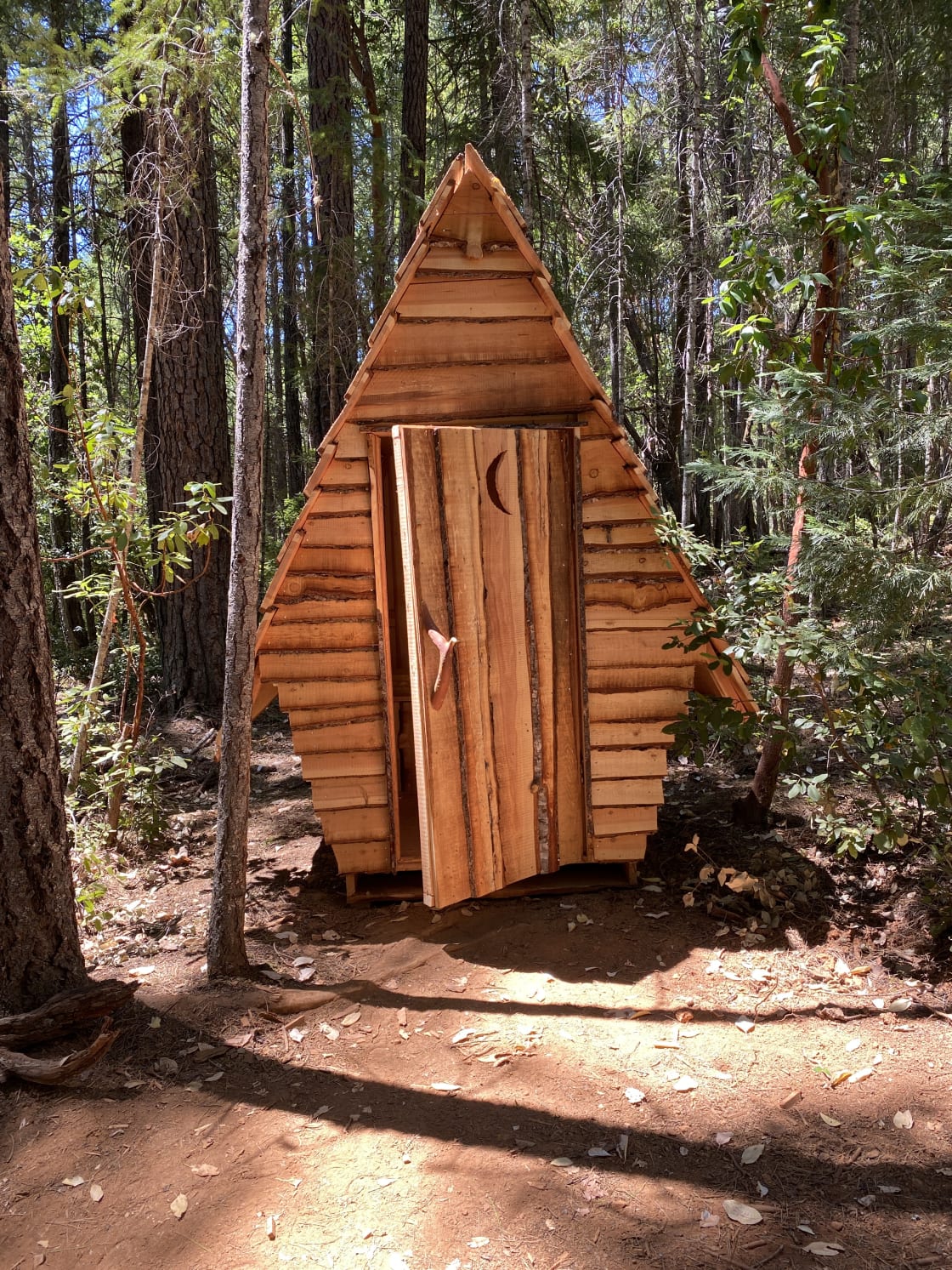 We have 2 brand new outhouses that we cut, milled and built right here on Laughing Mountain!