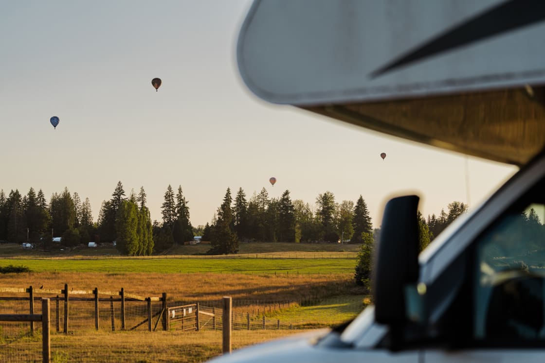 Hot air balloons from our campers view