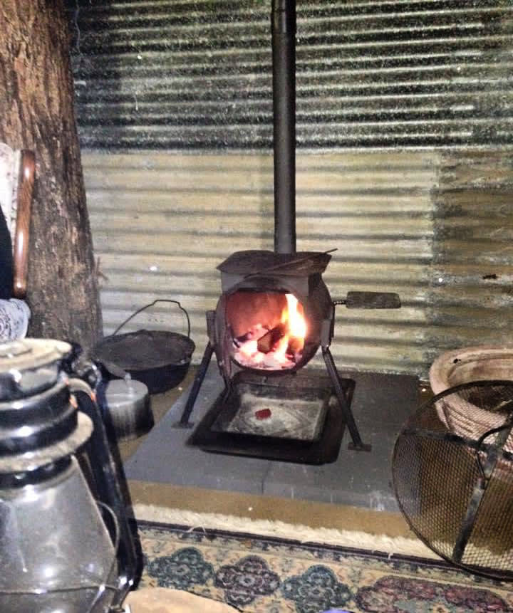 Cosy up next to the pot belly stove or if you prefer there is an outdoor fire pit for you to cook under the stars