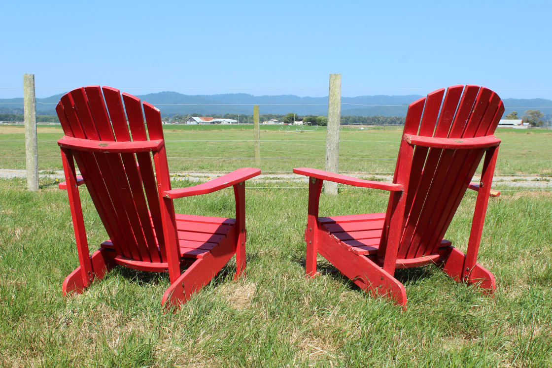 Sit back, take a breath of fresh air, and enjoy the beautiful pastoral views. 