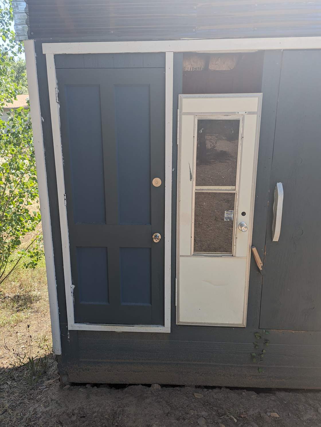 Two latrine-style toilets available on site.