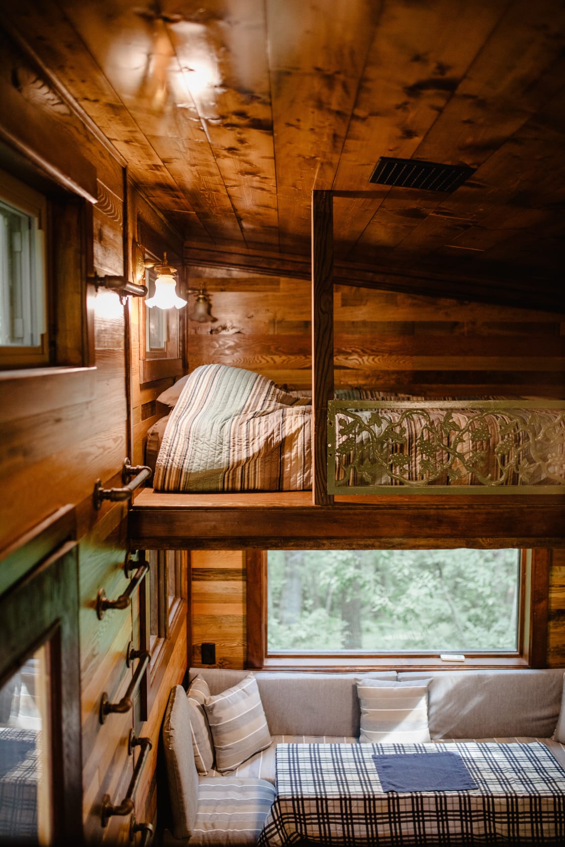 upper loft (1 of 2 lofted beds in the main cabin!)