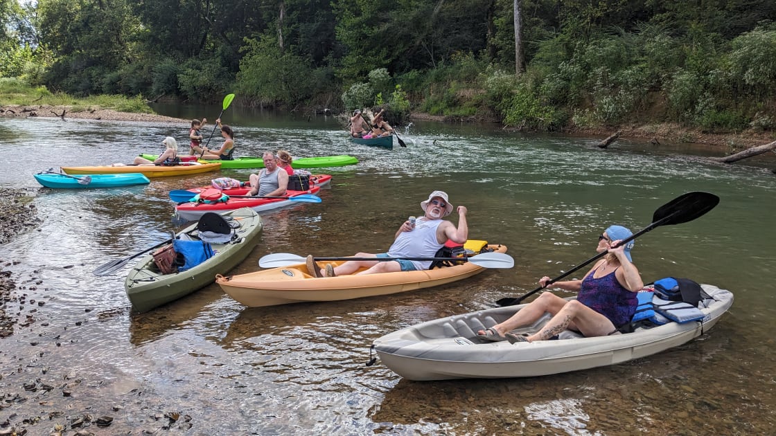 Kayaking on the Buffalo River is just 5 mins away!