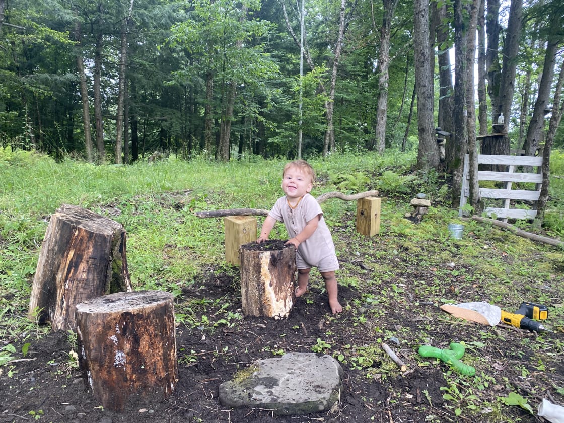 Little ones are welcome to play in our "Forest Kitchen" 