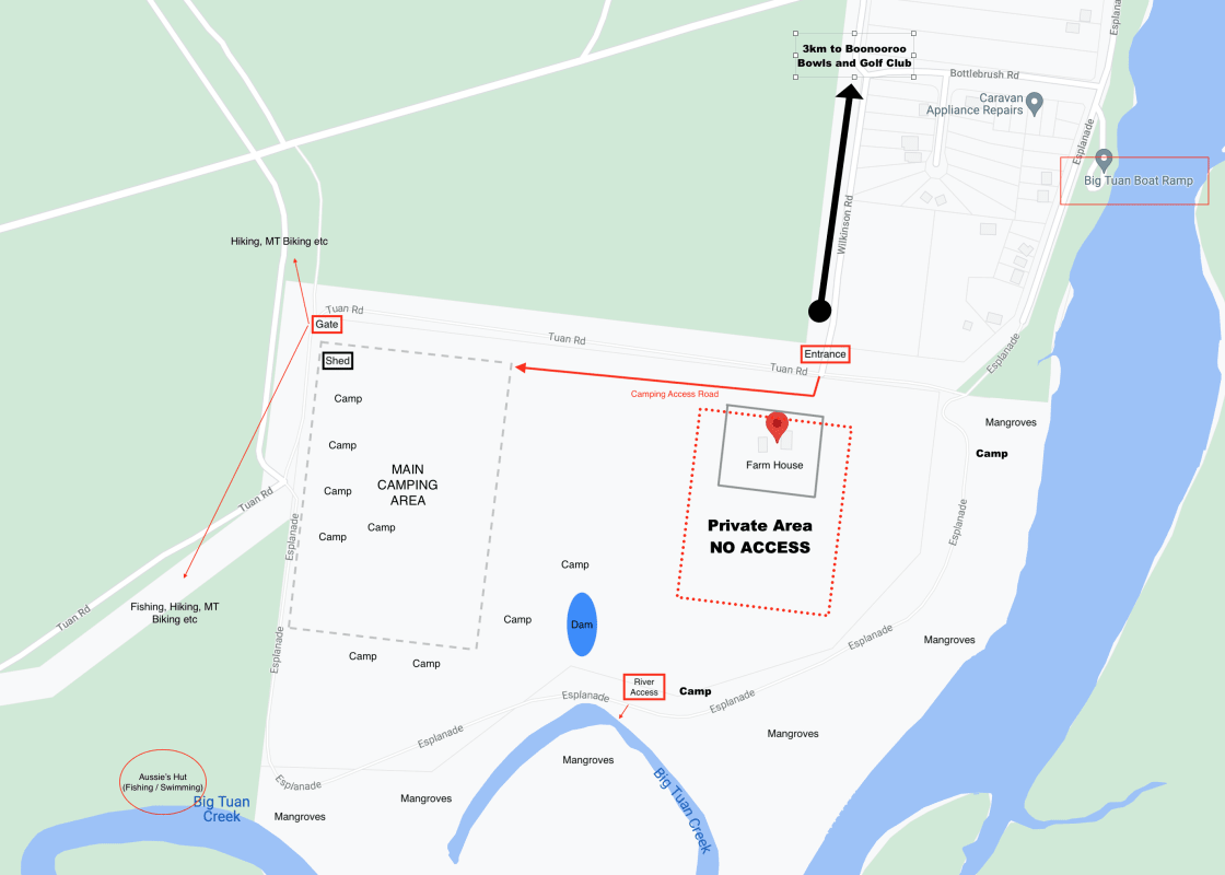 MAP OF THE PROPERTY - Take a screen shot of this image so you have it with you when you arrive! Please stay 300m away from main house. Thanks :-)
