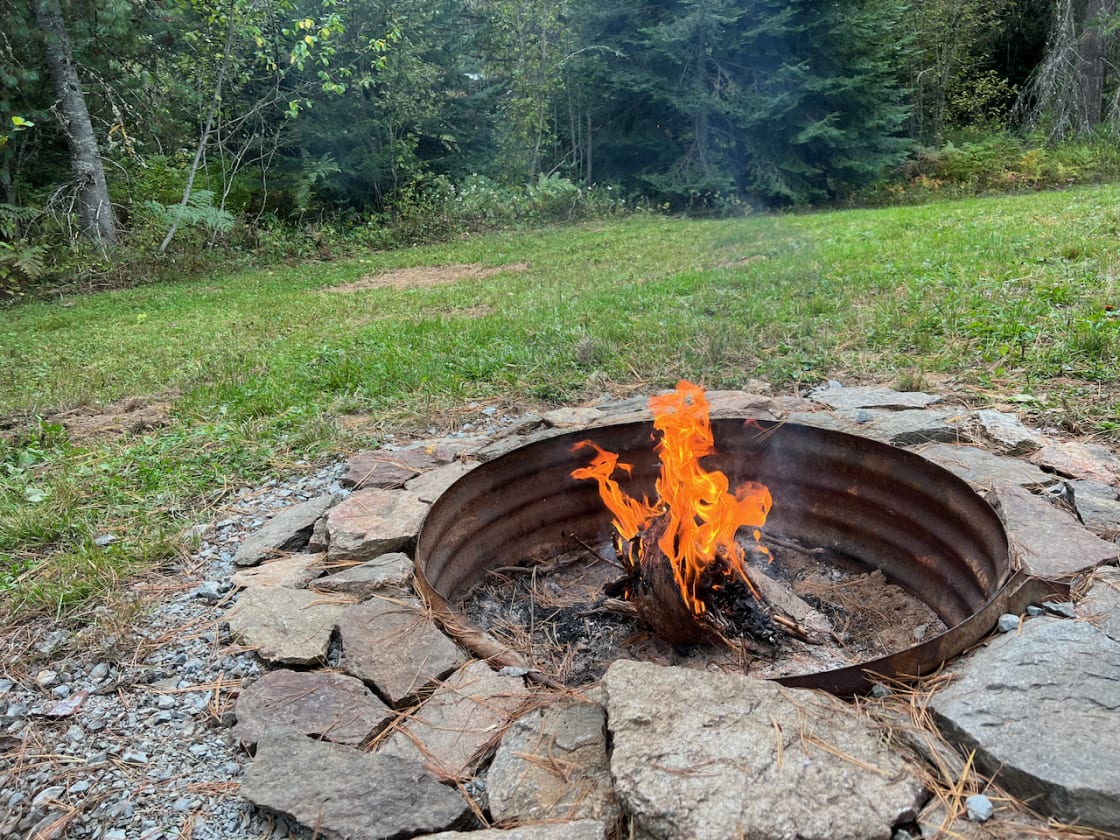 Fire pit right next to your RV Site - don't forget your firewood.