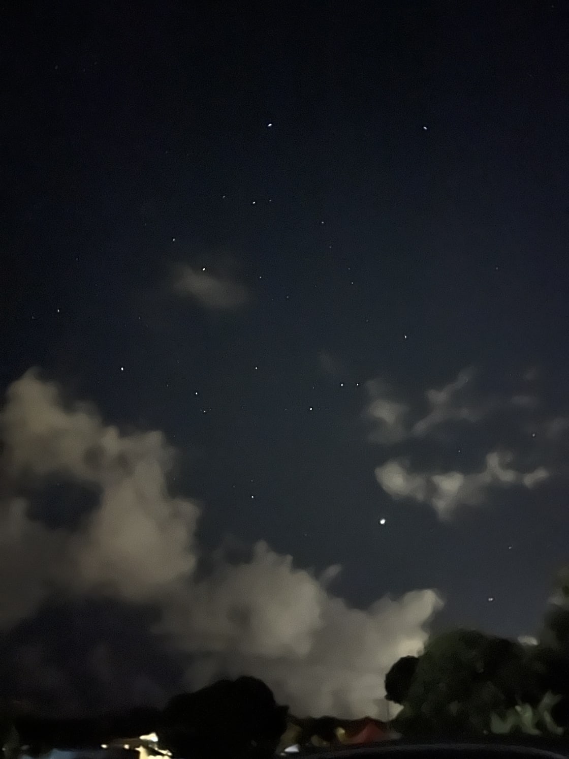 It was cloudy and the stars were still breath taking! 