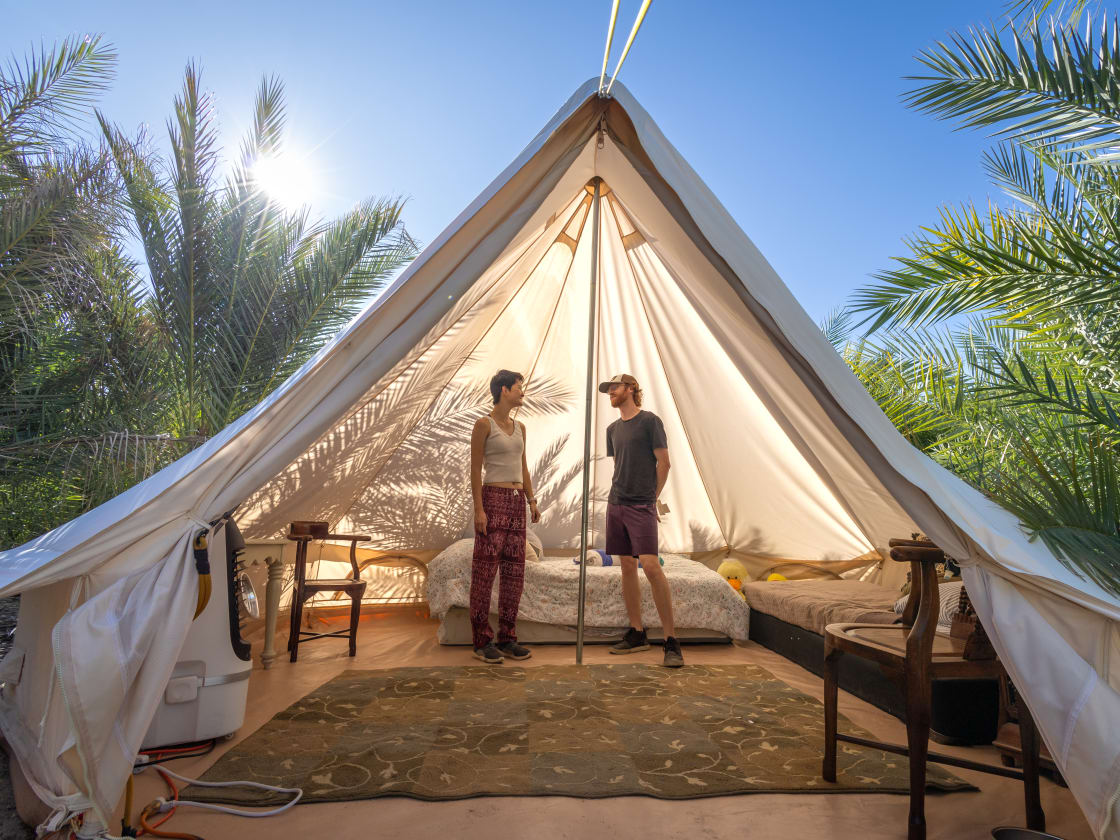 glamping tent with AC