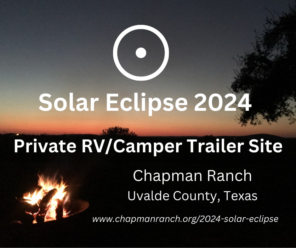 Book a private full hookup RV site in our secluded back pasture property, only a 10 minute drive to Concan, Texas.