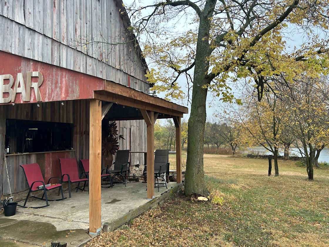 Covered porch available for use