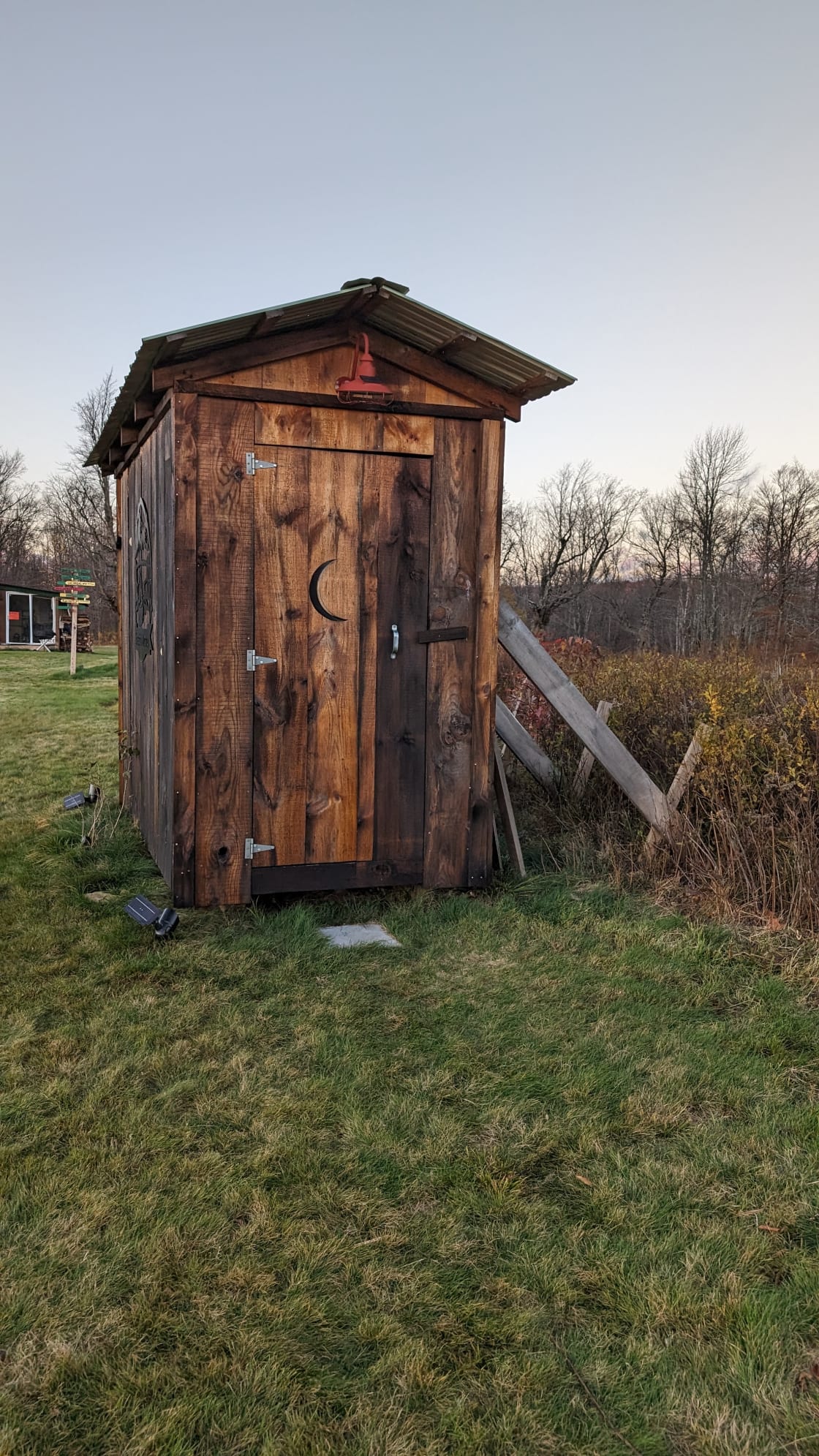 Outhouse was very clean and cute.
