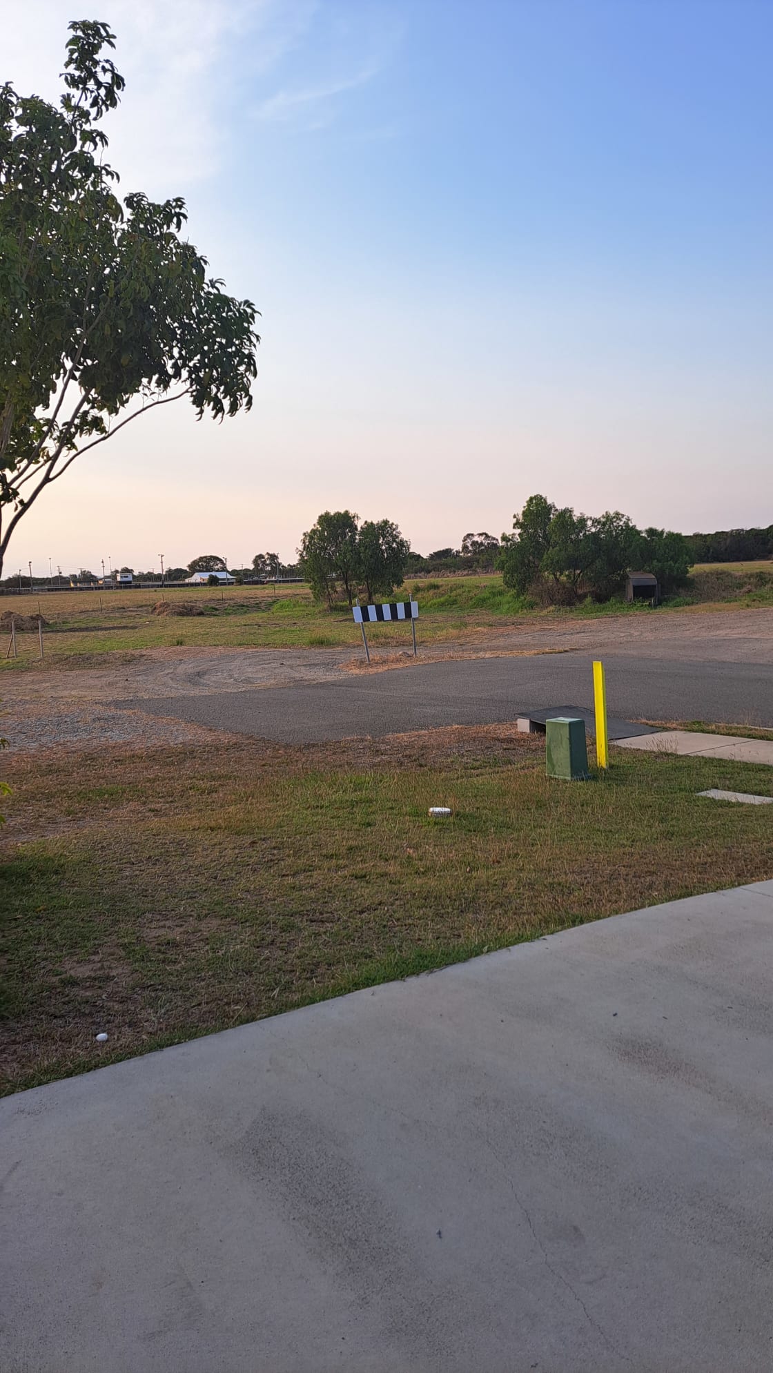 View from end of the street, access to the camping area
