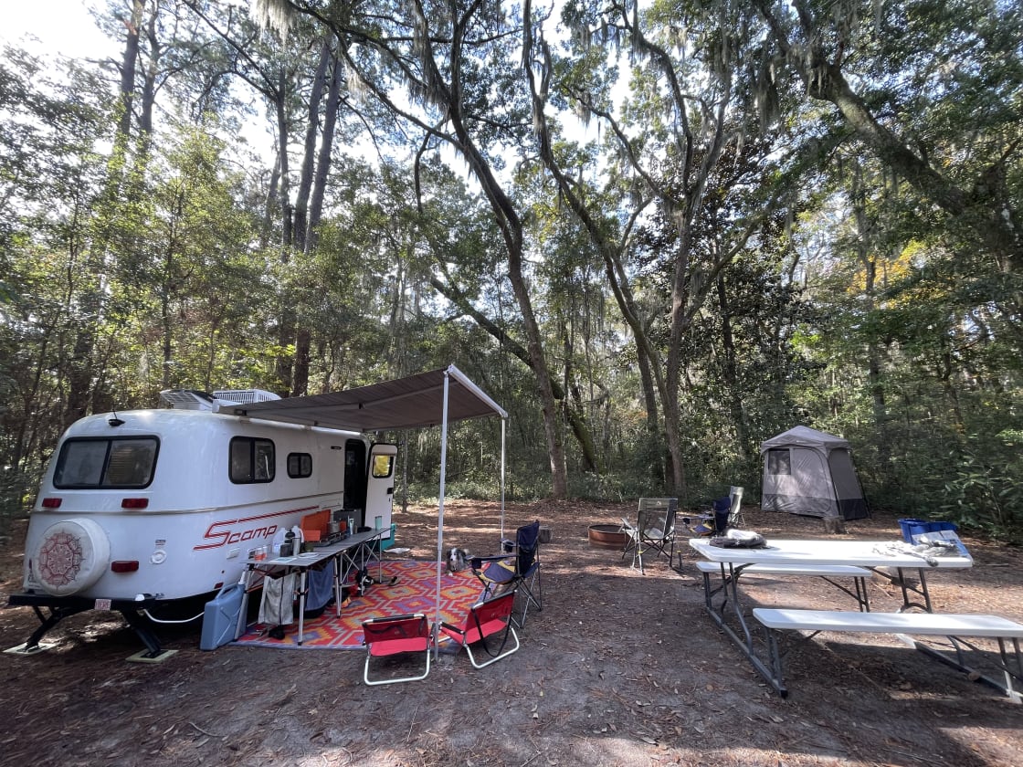 Spacious campsite close to Hunting island state park
