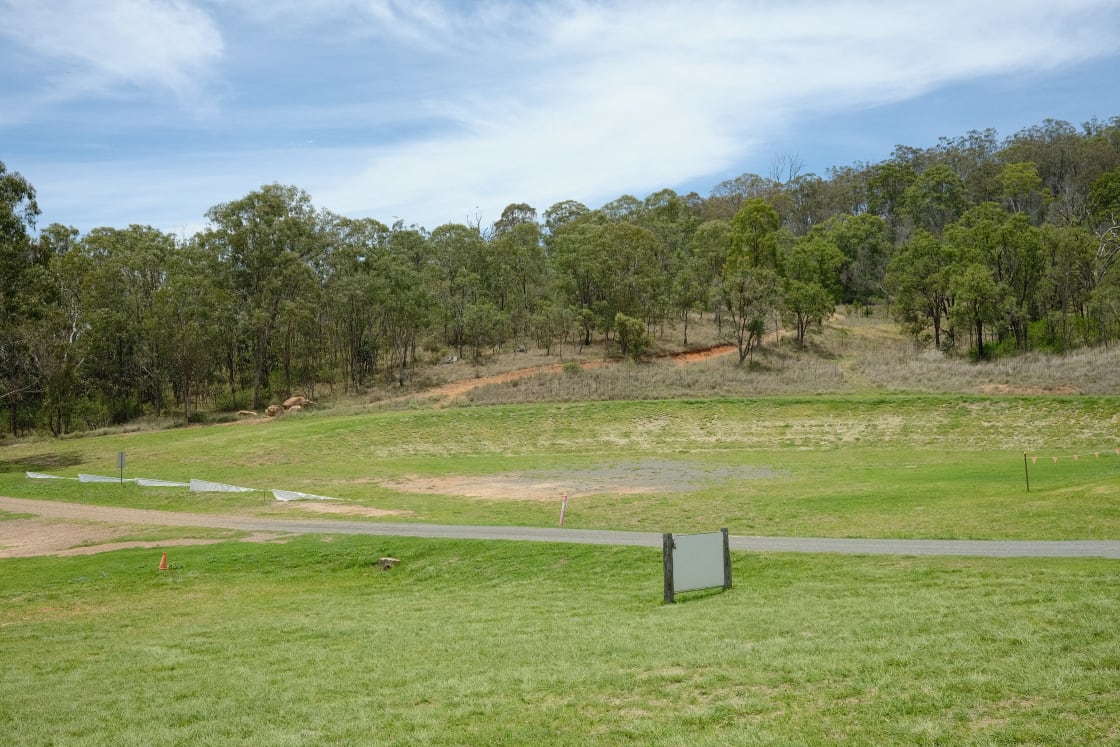 overview of amphitheatre and hilltop campsites