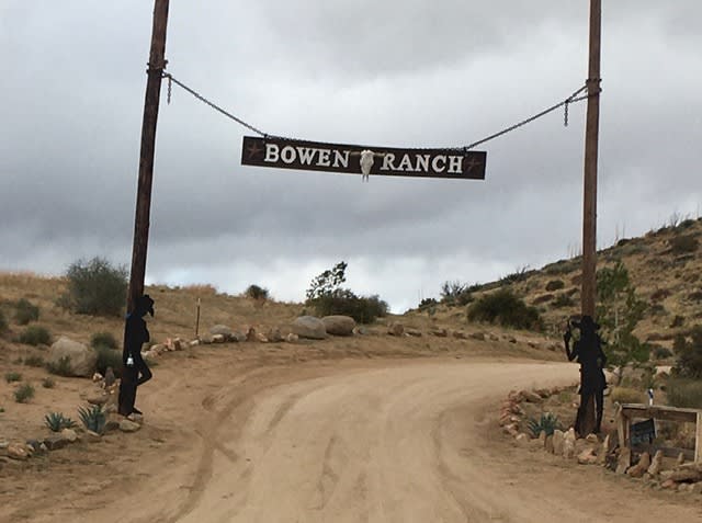 Our entrance gate at 5900 Bowen ranch Rd.