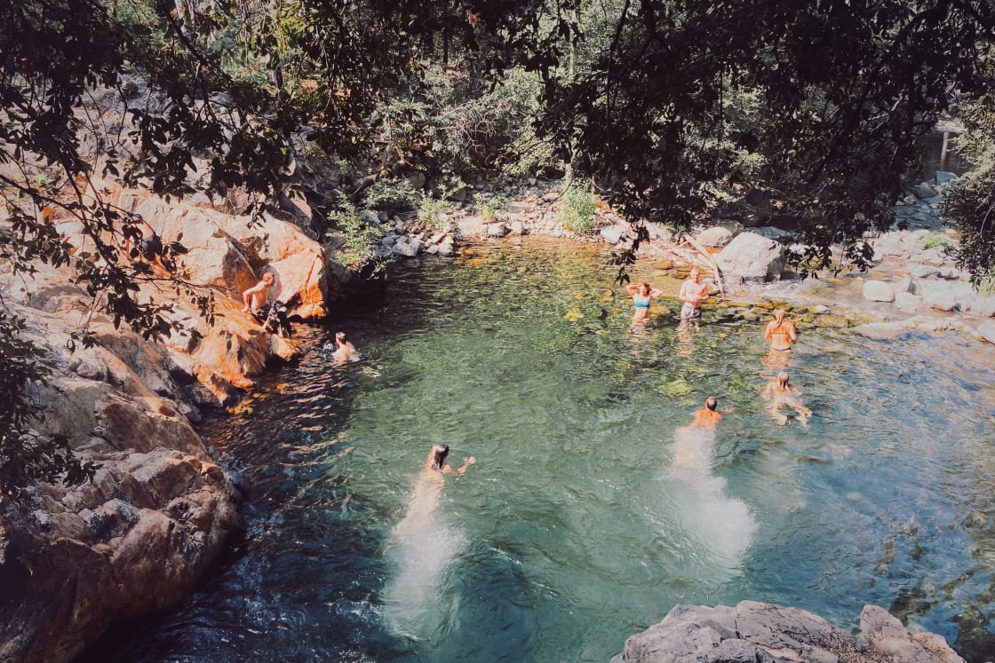 Our favorite swimming hole just a minute walk away!